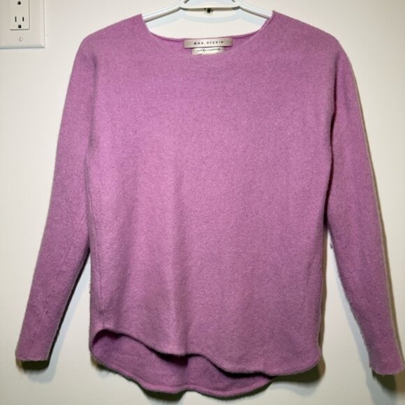 Max Studio 100% Cashmere Purple Women's Sweater size S - Picture 3 of 7